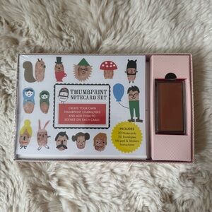 Thumbprint Notecard Set with Ink Pad